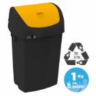 Affaldsbeholder Nordic Recycle 25 ltr Sort Gult vippel&aring;g product photo