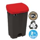 Pedalspand Nordic Recycle 50 ltr Sort R&oslash;dt l&aring;g product photo