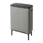 Waste bin Brabantia Bo high 2x30 liters Mineral Concrete Grey product photo