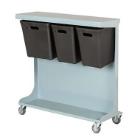 Garbage sorting. Source sorting cart product photo