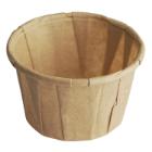 Dressing cup paper 30 ml 1 oz round pleated brown product photo