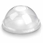 Plastic lid &Oslash;96 mm Vaulted without hole Clear PLA biodegradable product photo