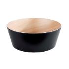 Bowl Frida 3.4 ltr &Oslash;26.5x10.5 cm Melamine Black/Wood look product photo