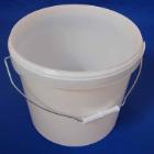 Bucket 11.2 Ltr round &Oslash;29.1x22.1 cm with metal handle PP White product photo