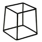 Buffet stand MULTI 18x18x18 cm Rubber coated Metal Black product photo