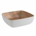 Bowl Frida 0.37 ltr 12.5x12.5x4.5 cm Melamine White/Wood look product photo