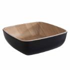 Bowl Frida 0.37 ltr 12.5x12.5x4.5 cm Melamine Black/Wood look product photo