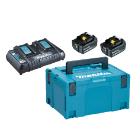 Battery pack Makita LXT 18V 5.0Ah with 2 Li-Ion batteries with double charging s product photo