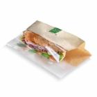 Sandwichpose 210/(2x35)x230 mm papir/PLA Brun/Klar product photo