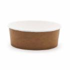 Salatsk&aring;l rund 550 ml &Oslash;143 mm H52 mm brun/hvid pap med PE product photo