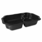 Tray 2-compartment Take Home 650/420 ml 250x159x45 mm PP Black product photo