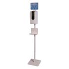 Dispenser H&aring;nddesinfektion med Stander/Drypbakke Hvid Ber&oslash;ringsfri til 1200ml product photo