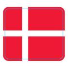 Label Danish flag 30x26mm with frost glue product photo