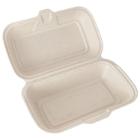 Tray 1-compartment 240x150x80 mm with lid Bagasse Beige product photo