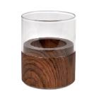 Light holder Duni glass for LED 61x70 mm model Neat Wood Dark Brown product photo