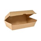 Tray box with hinged lid 1100 ml cardboard/pla kraft Brown product photo