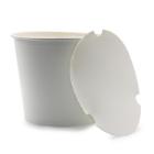 B&aelig;ger popcornb&aelig;ger rundt 4,1 ltr  &Oslash;205 mm H175 mm neutral Pap/PE Hvid med l&aring;g product photo
