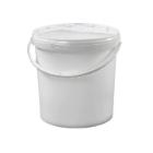 Spand 10 ltr &Oslash;265xH265mm med hank/l&aring;g Plast Hvid F&oslash;devaregodkendt product photo