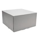 Cake box hinged lid tall L190xW190xH80mm cardboard with open front without glass product photo