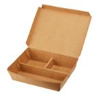Box 3-compartment 208x172x50 mm cardboard with PE Brown product photo