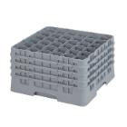 Dish basket Cambro 50x50 for glass 36 compartments Plastic Grey product photo