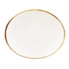 Plate Oval Stonecast 16x19.2cm Porcelain Vanilla product photo