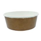 Salatsk&aring;l rund 550ml &Oslash;142xH53mm Pap/PE Brun/Hvid product photo