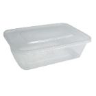 Plastbakke Catersource 650 ml 175x115x44 mm nudelbakke med l&oslash;st l&aring;g PP Klar/Klar product photo