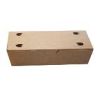 Sausage box Small L200xW100xH50mm Cardboard FSC with lid Brown/White product photo