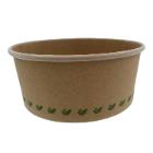Salad bowl Catersource round 750 ml &Oslash;150x60 mm brown cardboard/biocoating product photo