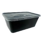 Plastbakke Catersource 1000 ml 175x115x68 mm nudelbakke m l&oslash;st l&aring;g PP sort/klar product photo