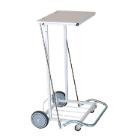 Affaldsstativ 110 ltr med Pedal/L&aring;g Hvid product photo