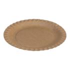 Cardboard plate flat round 180mm FSC Kraft Brown product photo