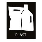 Piktogram plast L120xB95mm hvidt uden baggrund product photo