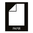 Pictogram paper L120xW75mm white without background product photo