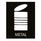 Piktogram metal L120xB50mm hvidt uden baggrund product photo