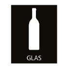 Pictogram glass L120xW35mm white without background product photo