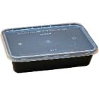 Plastbakke Nudelbakke 500ml L175xB120xH40mm sort med l&aring;g til microovn product photo
