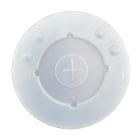 Plastic lid &Oslash;108mm flat with transparent cross product photo