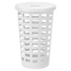 Laundry basket round &Oslash;46.2xH63.2cm 54ltr PP with lid white product photo