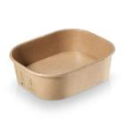 Cup rectangular 250ml L125xW105xH40mm Kraft/PLA biodegradable FSC brown product photo