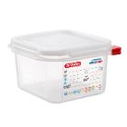 Container Araven airtight L17.6xW16.2xH10cm 1/6GN 1.7ltr polypropylene lid clear product photo