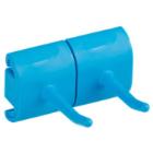 Hygienic Wall hanger Vikan double hook module blue L82mm product photo