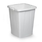 Plastbeholder 90 ltr f&oslash;devaregodkendt plast hvid product photo