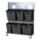 Affaldsvogn kildesortering med 6 fraktioner product photo