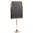 Menu card holder with blackboard A4 22x54cm. Brass product photo