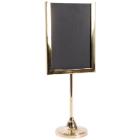Menu card holder with blackboard A5 16x40cm. Brass product photo