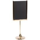 Menu card holder with blackboard A6 11x29.5cm. Brass product photo
