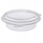 Cup/insert Deli Pot Topper round 165 ml &Oslash;101xH35mm RPET hinged lid Clear product photo