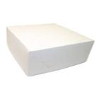 Cake box fold itself L185xW185xH50mm cardboard white product photo